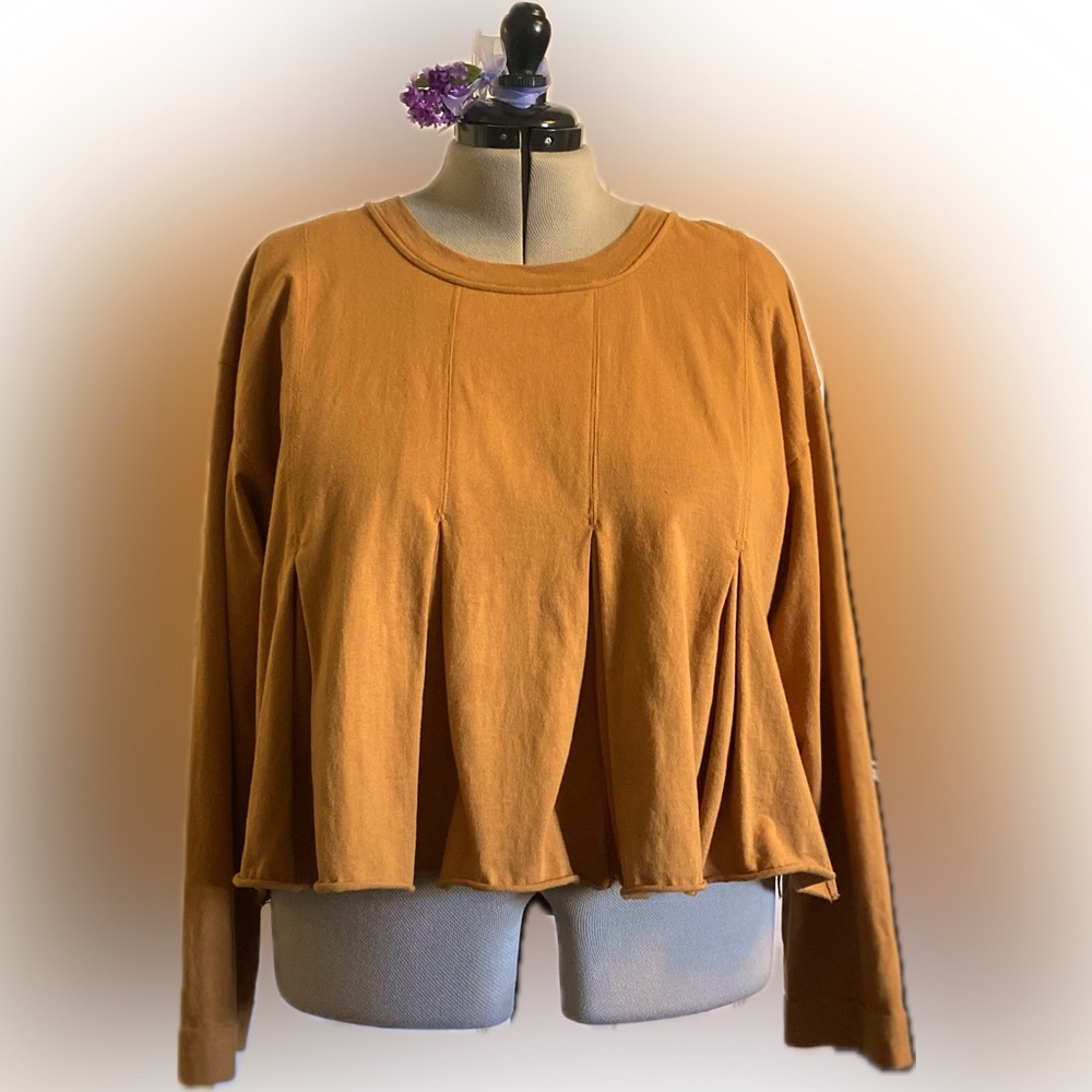 Free People- FP Beach 100% Cotton Long Sleeve Top, Size Large